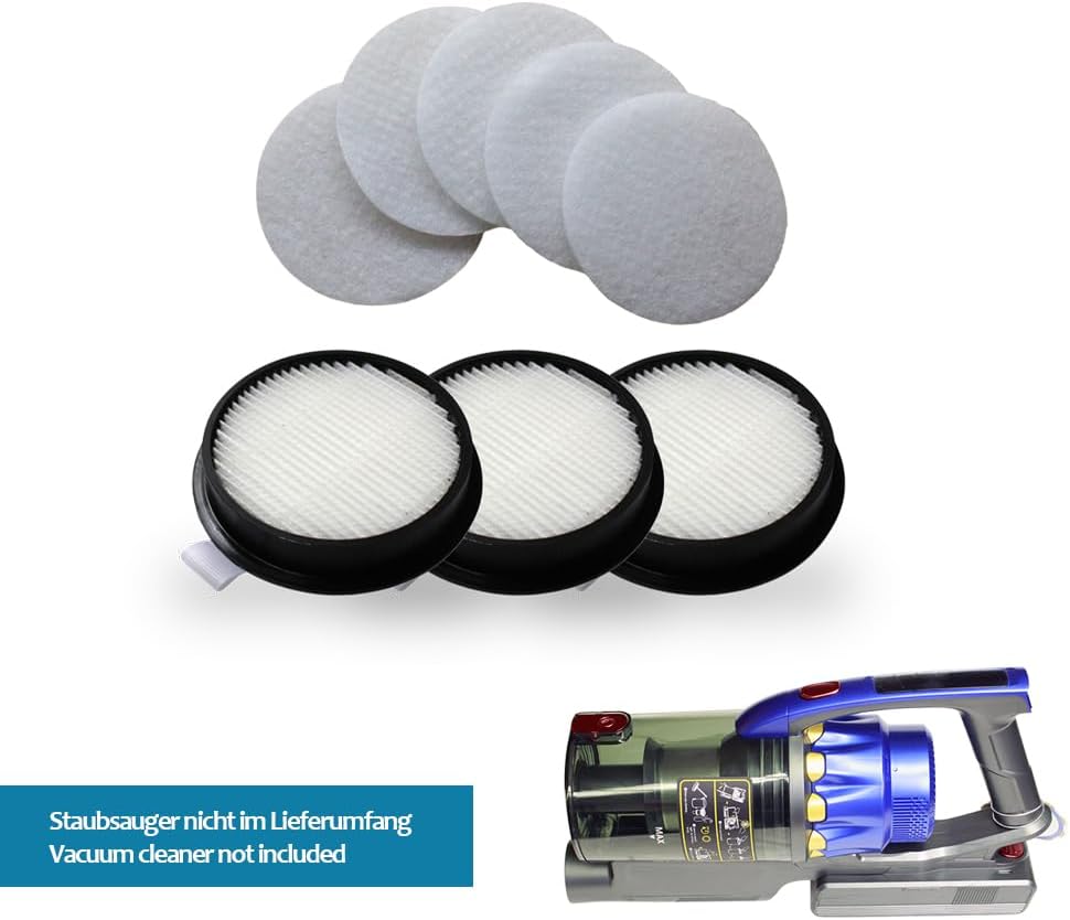 MisterVac | Filter 3er Set kompatibel mit anyson HQ12-7C-W Vortex 7