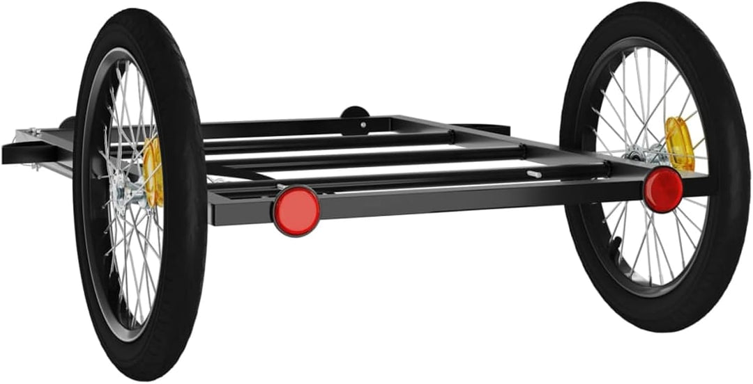 Fahrradanhänger 122x53 cm Eisen 30kg | Robustes Eisen, 30 kg Tragkraft, ideal für schwere Güter 135