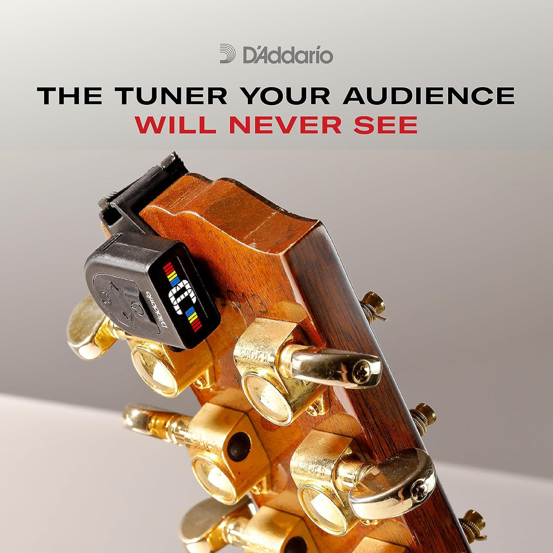 D'Addario Mikro Stimmgerät | Clip-Befestigung für Gitarre | HÖCHSTE QUALITÄT DER BELIEBTESTEN MARKE