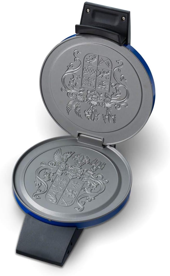 Cloer 2632 Hörncheneisen mit Ostfrieslandwappen für hauchdünne, knusprige Hörnchen, 750 W, Backfläch