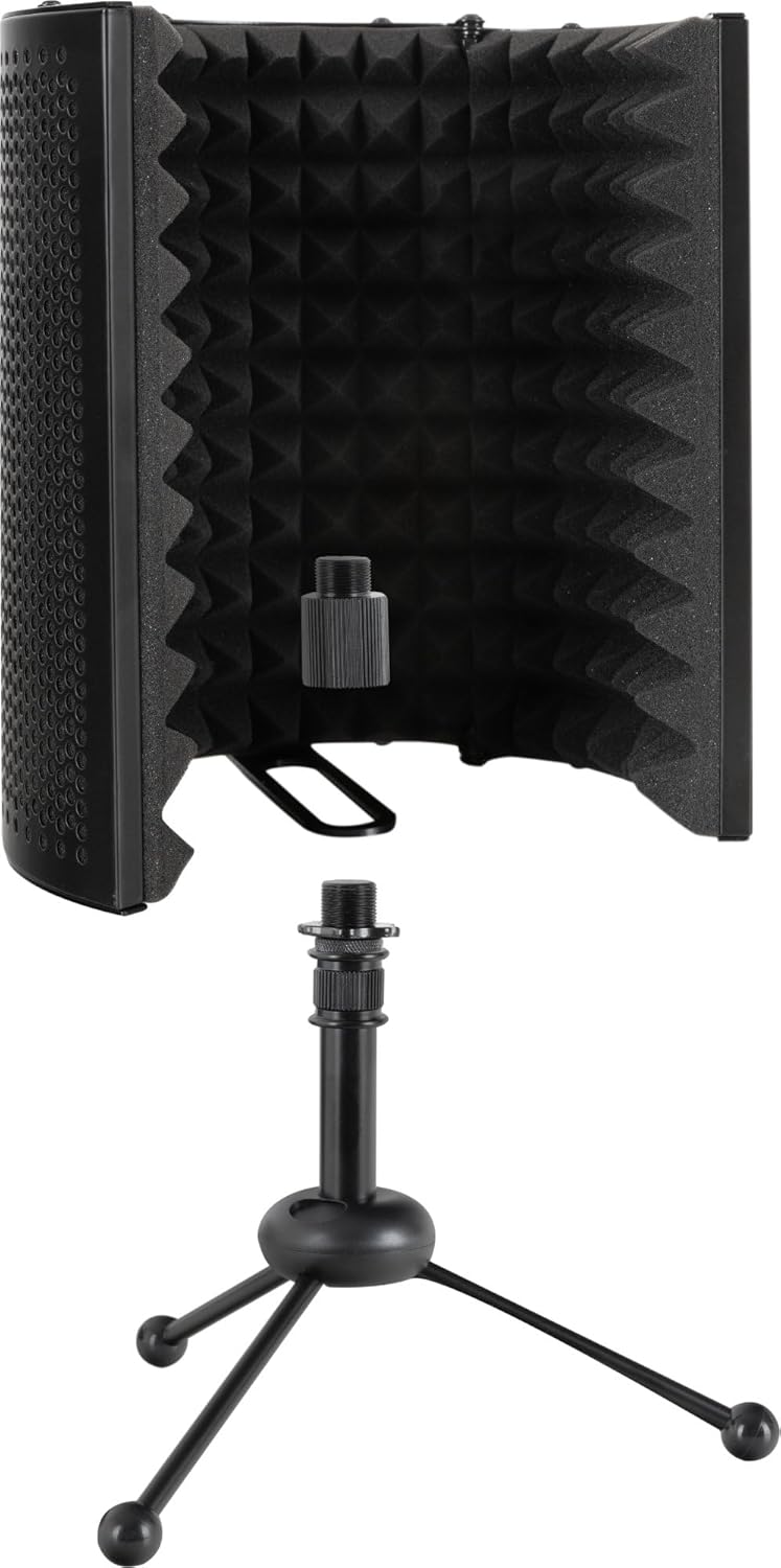Pronomic MP-40 Micscreen-Tischstativ - Portabler Absorber und Diffusor - Ideal für Studio oder Podca
