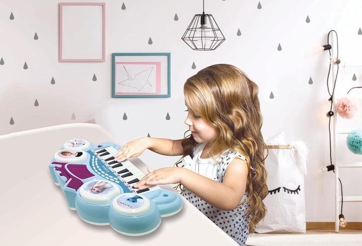 Lexibook, Die Eiskönigin, Elektronisches Keyboard mit Sitz, Mikrofon, MP3-Player, Soundeffekten, Dem