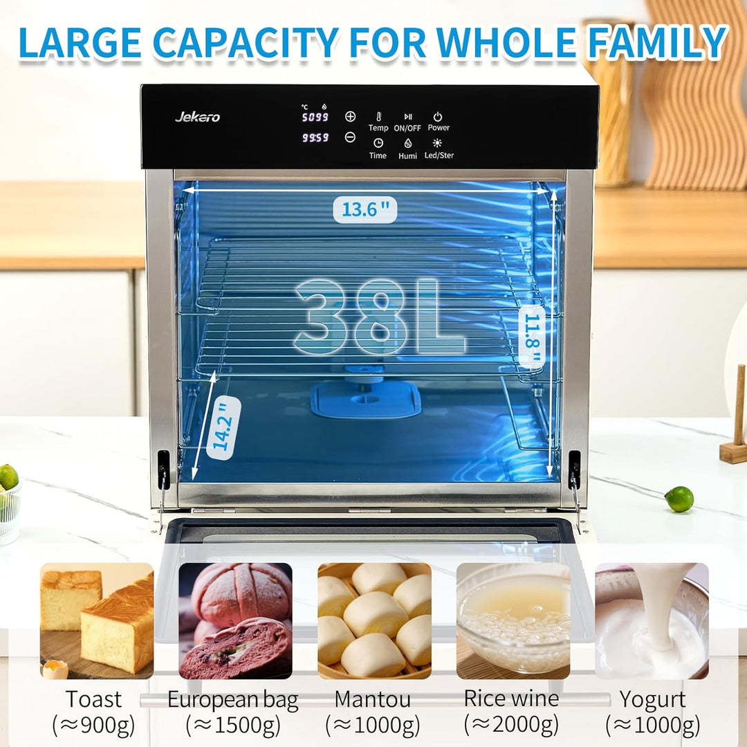Brot Gärbox Sauerteig, Brot Gärschrank mit Heizung, 38L Elektrischer Gärbox mit Präziser Temperatur,
