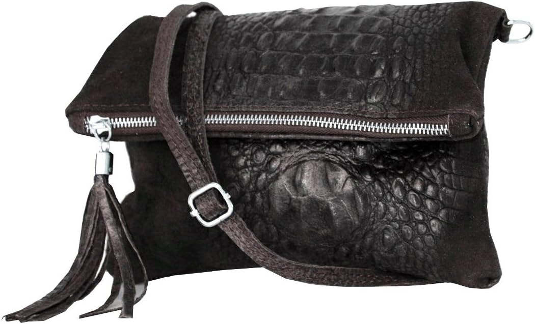 Damen Umhängetasche,Tasche klein, Schultertasche, Cross Body, Leder Clutch echtes Leder, Handtasche