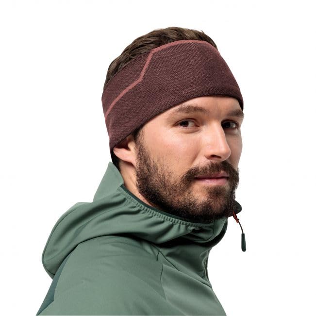 Jack Wolfskin ALPSPITZE Headband M dark maroon, M dark maroon