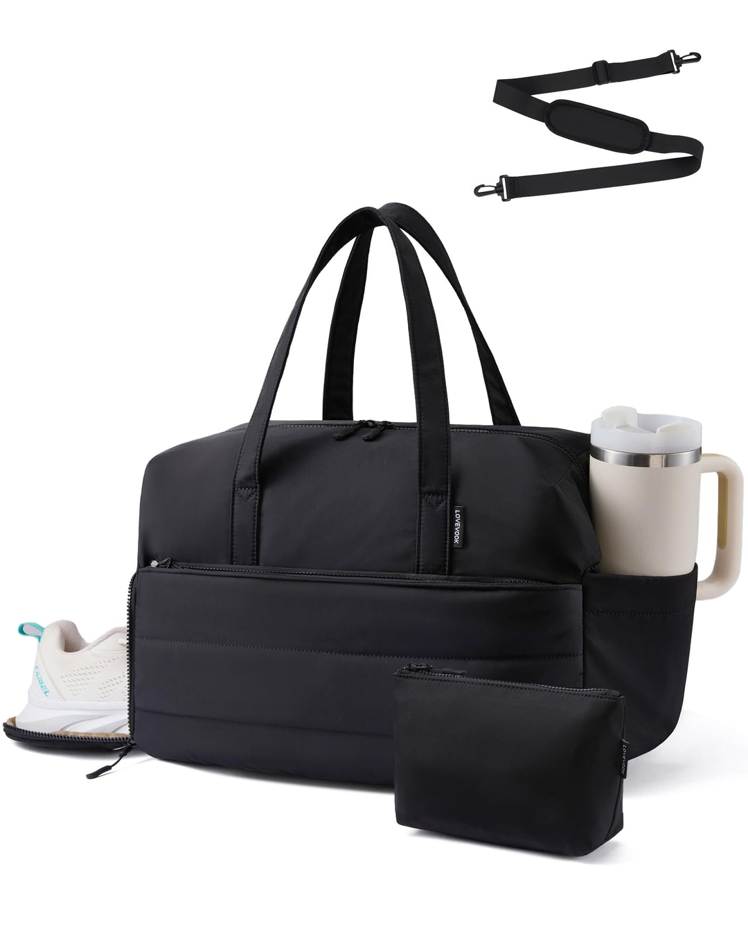 LOVEVOOK Sporttasche Reisetasche Klein Damen, Leichte Puffer Weekender Travel Bag Kliniktasche Gebur