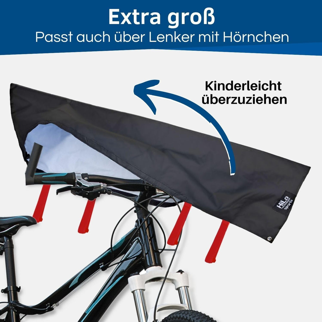 HiLo sports Lenkerschutzhülle E-Bike wasserdicht - [Für alle Fahrradlenker] - Passt auch für grosse