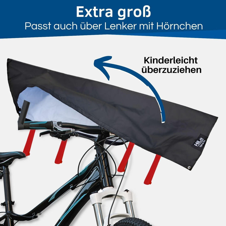 HiLo sports Lenkerschutzhülle E-Bike wasserdicht - [Für alle Fahrradlenker] - Passt auch für grosse