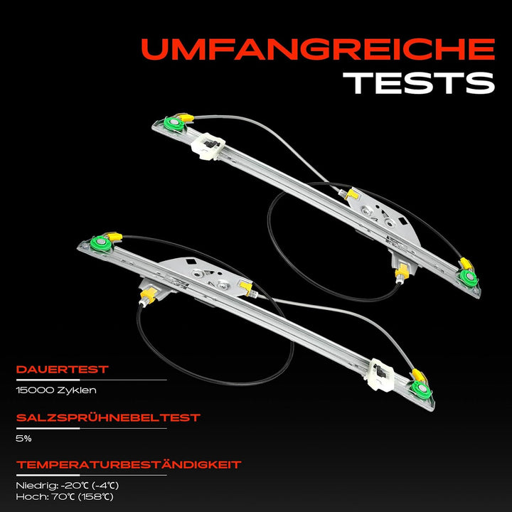 Frankberg 2x Fensterheber Elektrisch ohne Motor Vorne Links Rechts Kompatibel mit Doblo 263 Combo X1