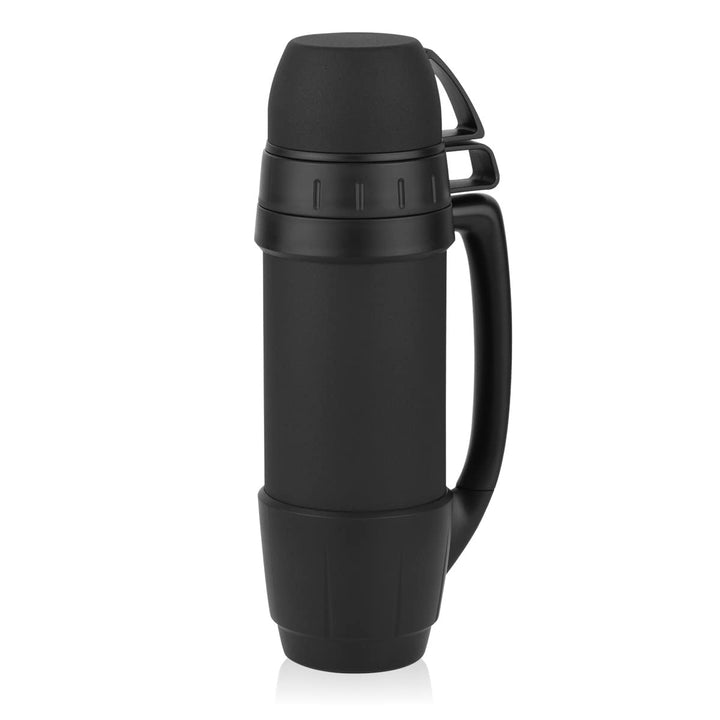 720°DGREE Thermoskanne mit 2 Bechern “bigBoy“ 1,2 Liter - Auslaufsicher, Robust - Premium Edelstahl