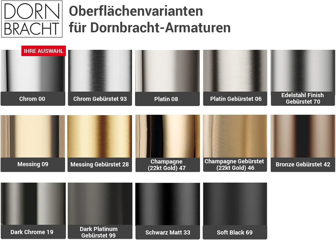 Dornbracht Piur Edelstahl Finish Gebürstet 33900210-70 Hochdruckarmatur
