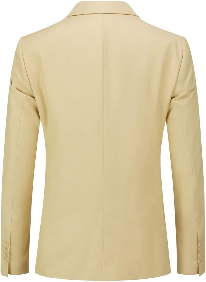 Allthemen Sakko Herren Slim Fit Anzugjacke EIN Knopf Sakko für Business M Beige, M Beige