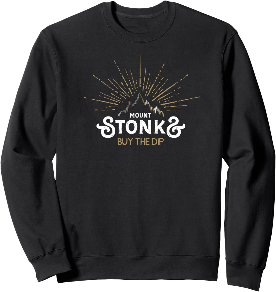 Retro Vintage Mount Stonks Buy The Dip - Stock Short Squeeze Sweatshirt