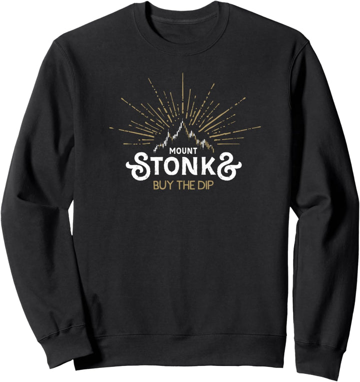 Retro Vintage Mount Stonks Buy The Dip - Stock Short Squeeze Sweatshirt