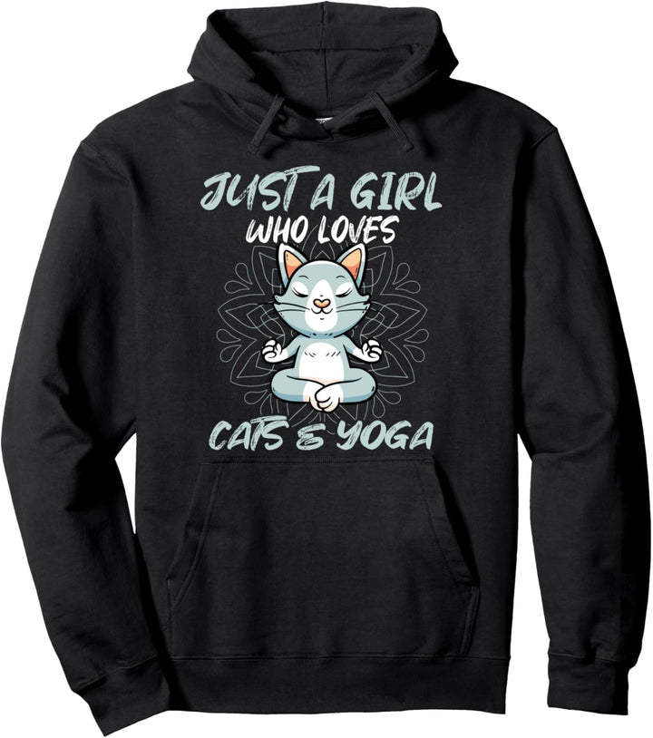 Lustiger Yoga Katzenmotiv Spruch - Katzenmama & Katzen Pullover Hoodie
