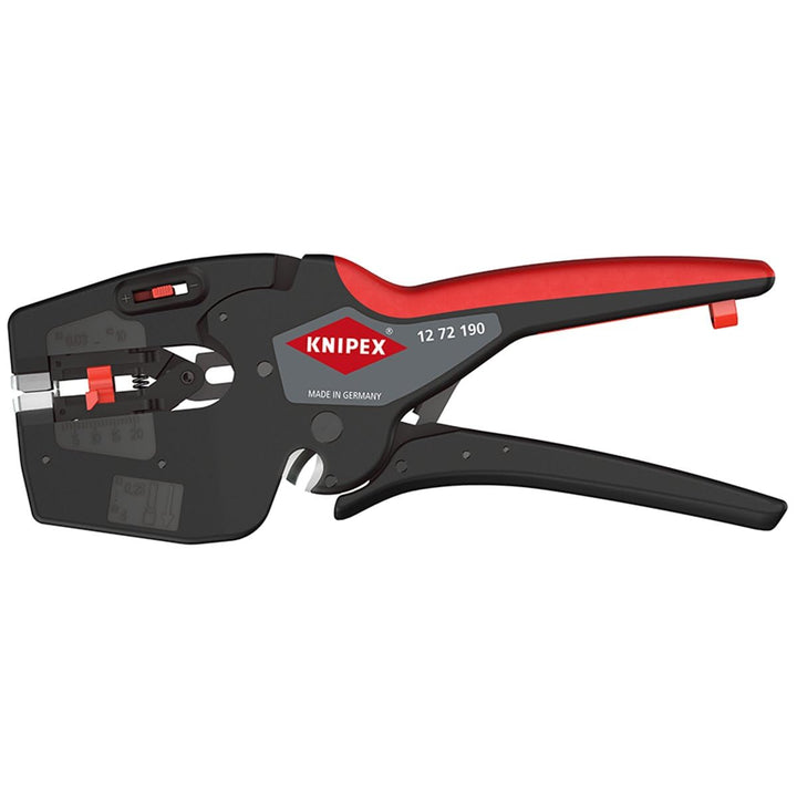 KNIPEX NexStrip Automatische Abisolierzange 0,03 – 10mm², mit Crimpfunktion Aderendhülsen bis 4mm²,