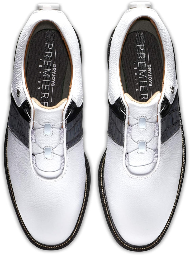 FootJoy Herren Premiere Serie Tarlow Golfschuh 39.5 EU X-Weit Weiss Grau, 39.5 EU X-Weit Weiss Grau