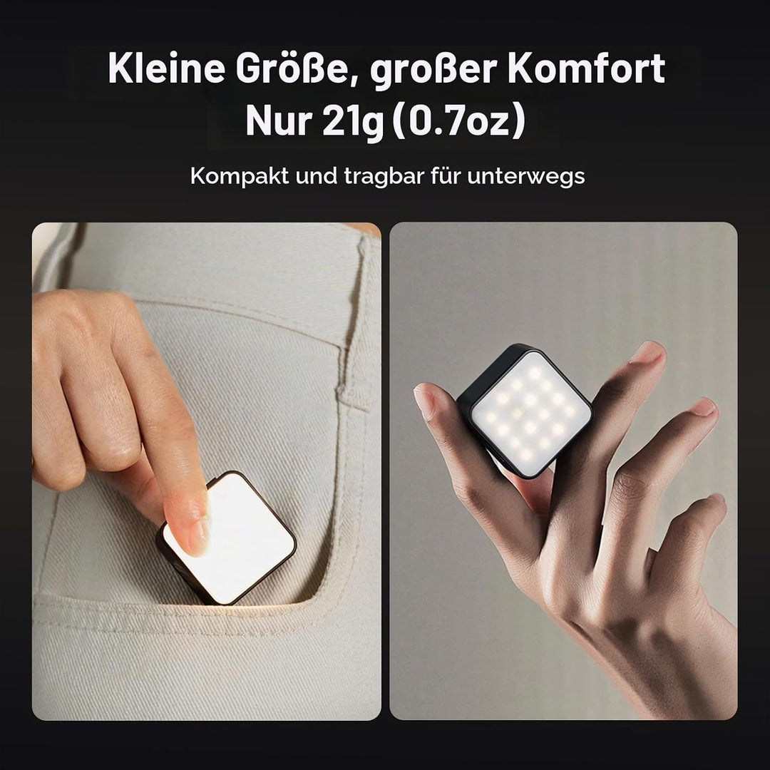 SMALLRIG Magnetische Mini-LED-Videoleuchte für Action-Kameras