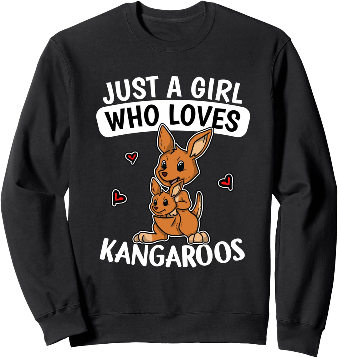 Just A Girl Who Loves Kangaroos Lustiges Känguru Kostüm Sweatshirt