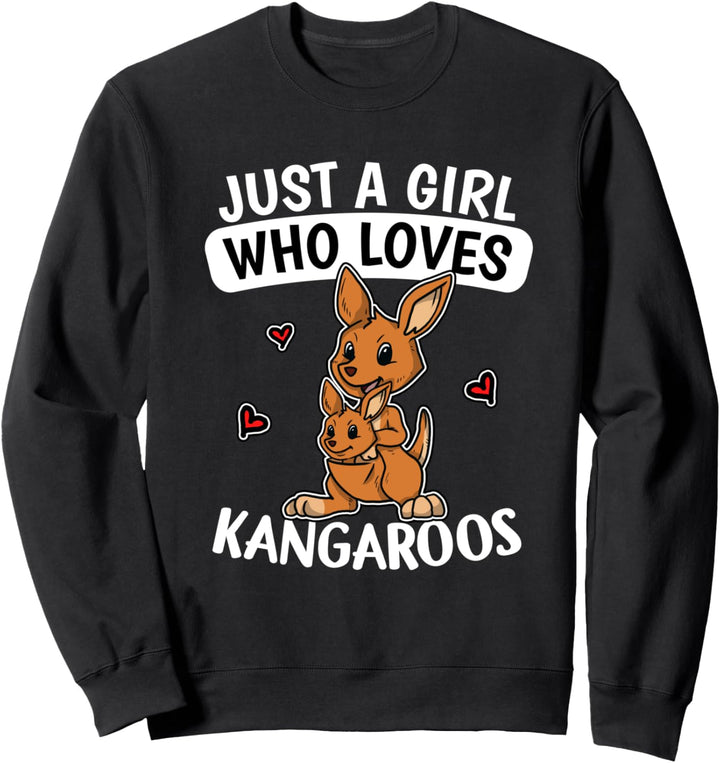 Just A Girl Who Loves Kangaroos Lustiges Känguru Kostüm Sweatshirt