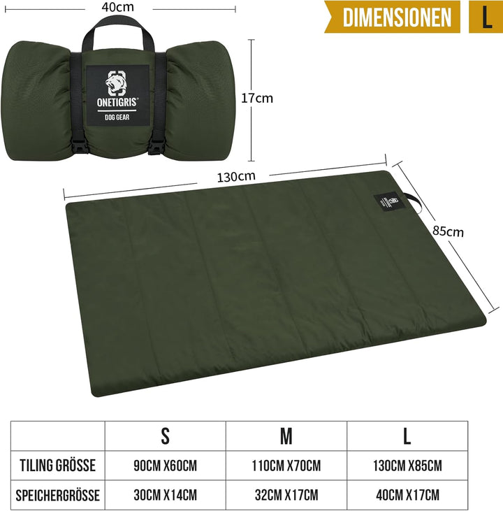OneTigris Hundedecke 130 x 85cm Waschbares, Hundematte Komfort und Weiches Wasserdichtes Hundebett,