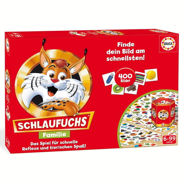 Educa - Spiel Schlaufuchs Familie | Kinderspiel | Kartenspiel | Spass für die ganze Familie | Kinder
