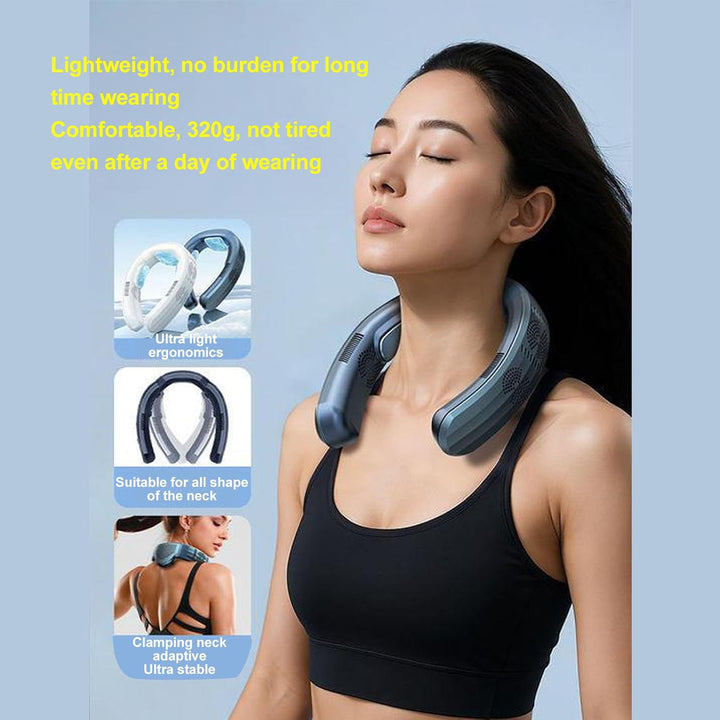 Yosoo Health Gear Nackenventilator mit Halbleiterkühlung und -heizung, Tragbarer Ventilator mit 3 Ge