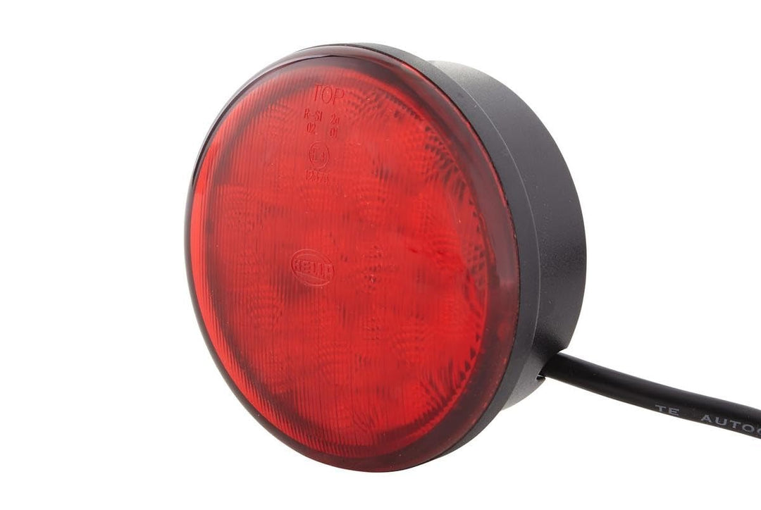 HELLA - Heckleuchte - 83mm - LED - 24V - Anbau/geschraubt - Lichtscheibenfarbe: rot - Kabel: 2500mm
