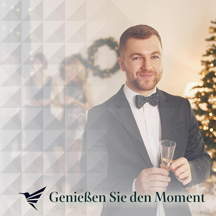 Colibri Maine Manschettenknöpfe für Herren – aus gebürstetem Stahl mit geradliniger Seitenverzierung