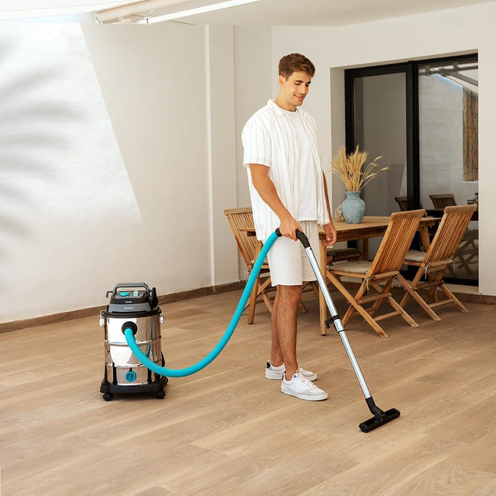 Cecotec Staubsauger für Feste Stoffe und Flüssigkeiten 30L Conga Rockstar Wet & Dry Steel Pro Tool.