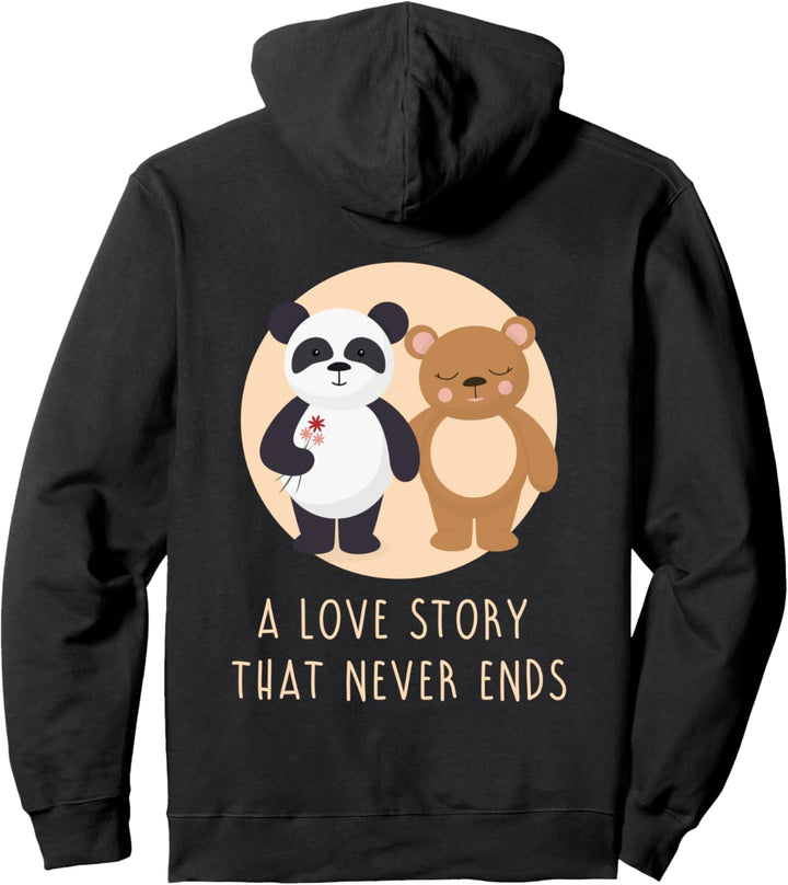 Verliebtes Paar Liebespaar Panda Bären Partner Look Outfit Pullover Hoodie