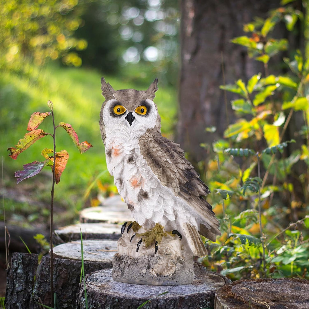 TAIYOU Eulen Deko Skulptur Eule aus Harz Eulen Ornamente Tischdekoration Haus Dekoration Mini Garten