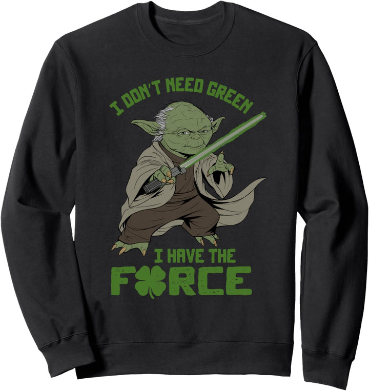 Star Wars Yoda Don't Need Green St. Patrick's Day Sweatshirt