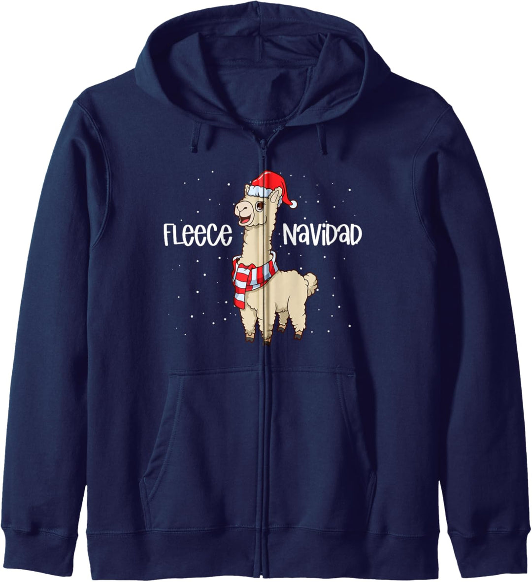 Weihnachtslama - Fleece Navidad Kapuzenjacke