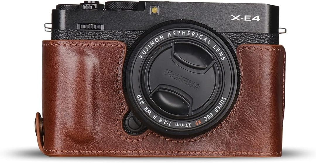 MegaGear Ever Ready Halbtasche aus echtem Leder, mit Schultergurt, kompatibel mit Fujifilm X Series