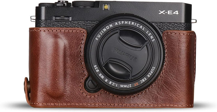 MegaGear Ever Ready Halbtasche aus echtem Leder, mit Schultergurt, kompatibel mit Fujifilm X Series