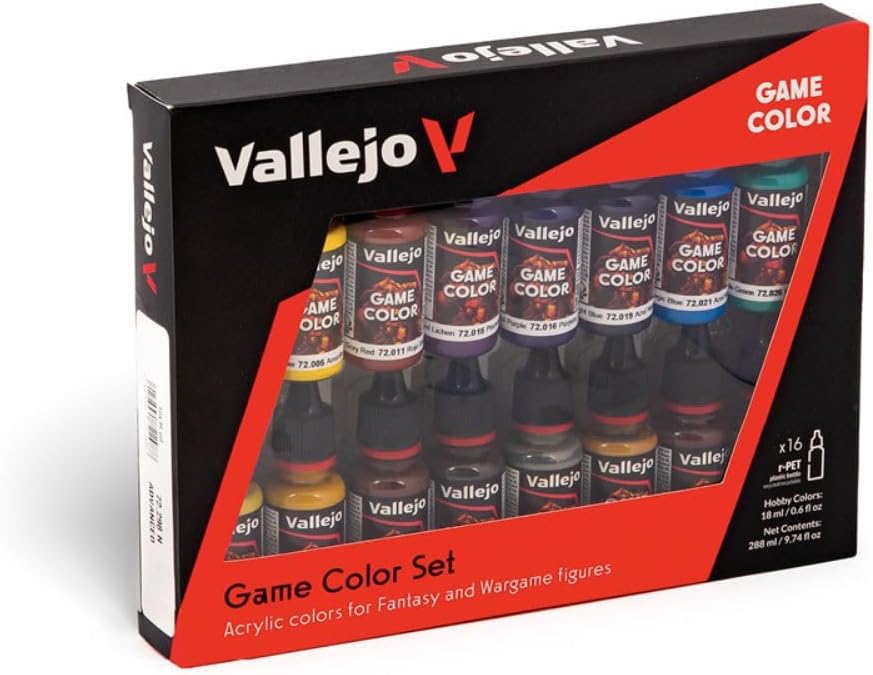 Vallejo (Game Farbe Advanced Farbe Set – farbig sortiert (16 Stück) 1 Originalverpackung, 1 Original