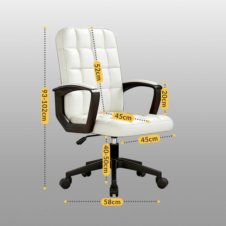 Leder Ergonomische Schreibtischstuhl-Bürostuhl, 360 ° Schwenk Mit Hoher Dichte, Höhepunkt, Höhe Eins