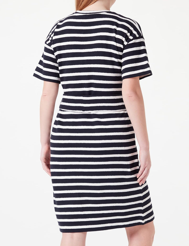 Seidensticker Damen Regular Fit Blusenkleid Kurzarm Kleid 42 Dunkelblau, 42 Dunkelblau
