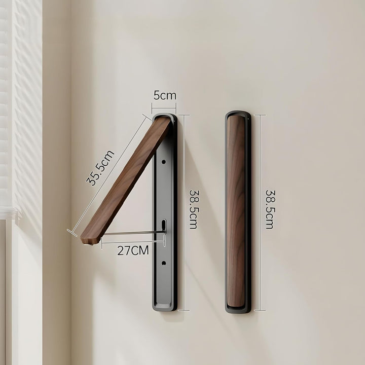 Klappbare Kleiderstange Wandmontage Aluminium – Ausziehbare Garderobe Kleiderhaken, Platzsparend, Mo