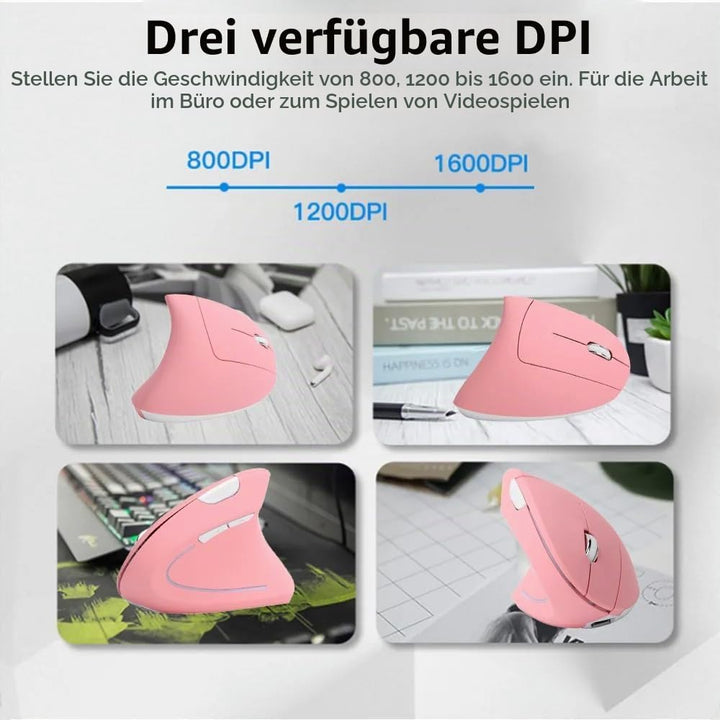 2.4G Wireless Vertikale Ergonomische, Wiederaufladbar, Optische Maus Vertical Ergonomic Optical Mous