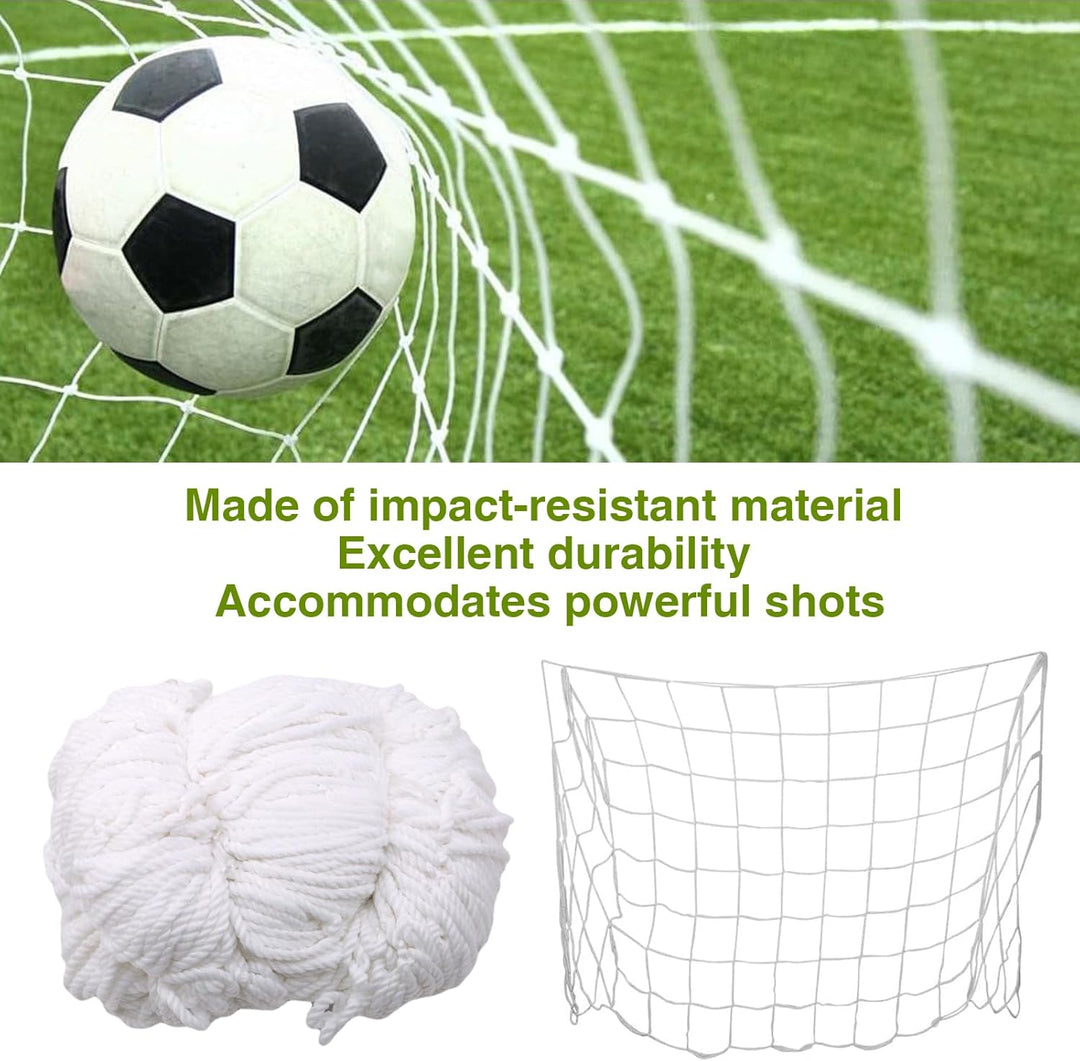 Fussballnetz 3x2 m, Tornetz 3x2m Grösse Fussballtornetz Polypropylenfaser Ersatznetz für Fussballtor