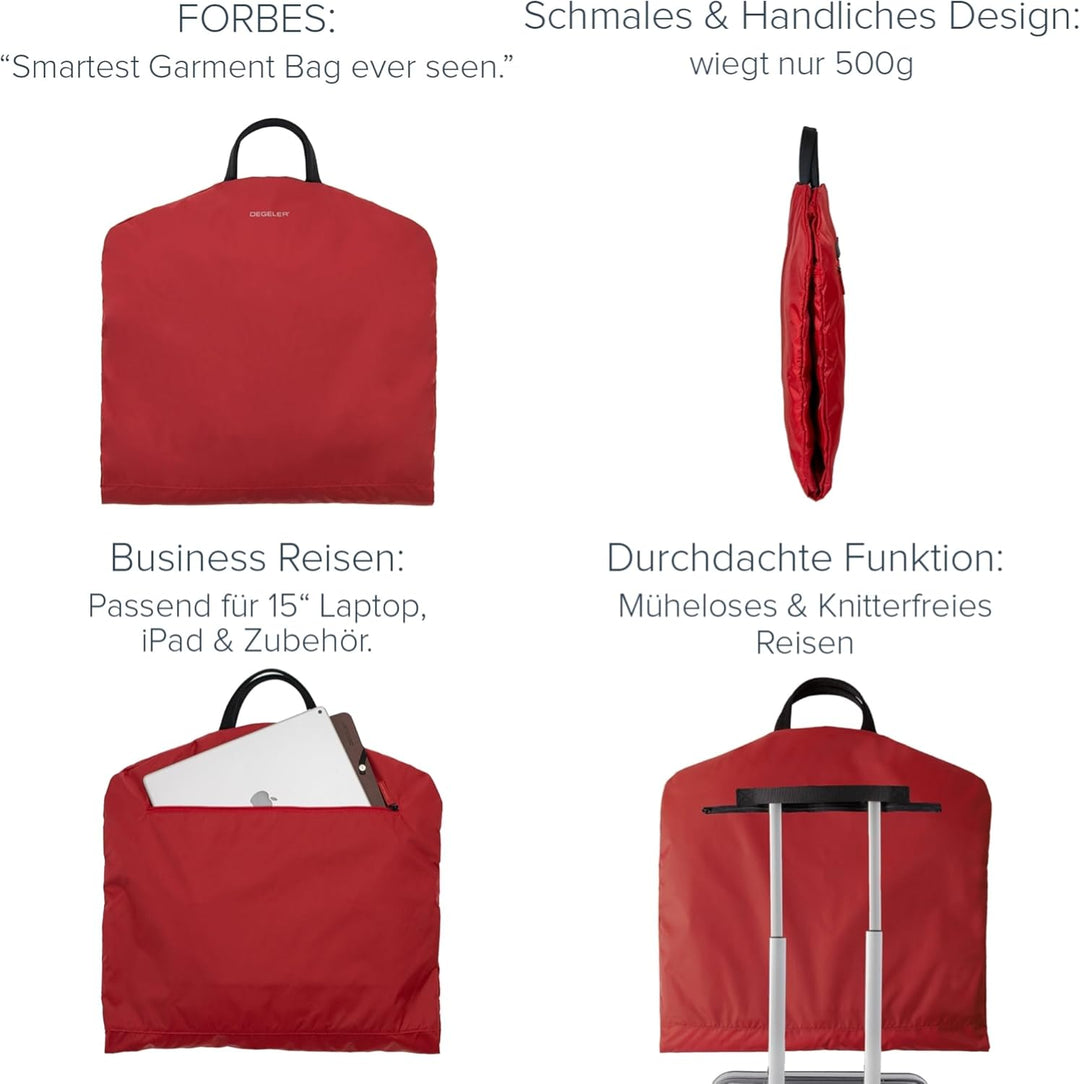 SkyHanger - Kleidersack mit einzigartigem Titan-Kleiderbügel für Damen & Herren - durchdachte Anzugt