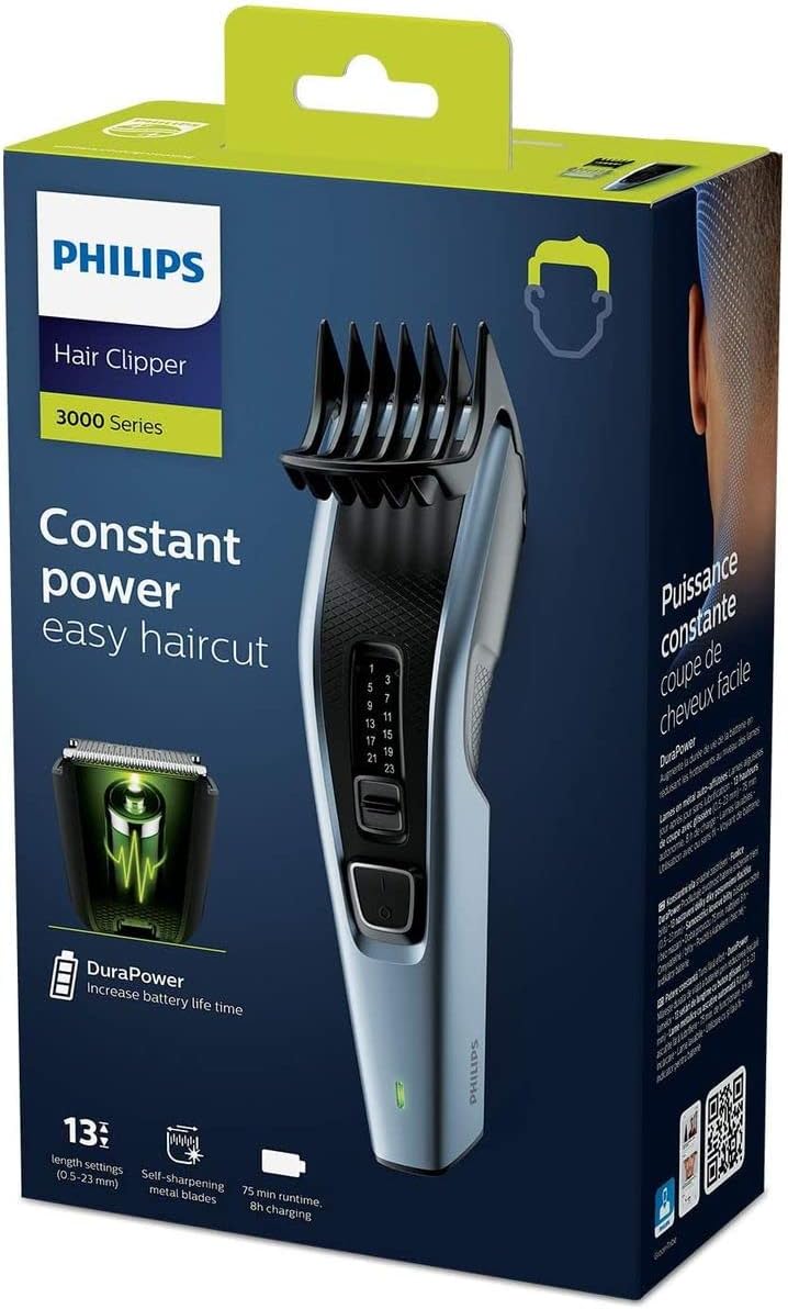 Philips Hair Clipper Series 3000 Haarschneider mit Trim-n-Flow-Technologie (Modell HC3530/15) 2 Kämm