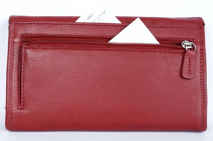 Damen Qualität Rotes Leder Portemonnaie - Brieftasche HMT
