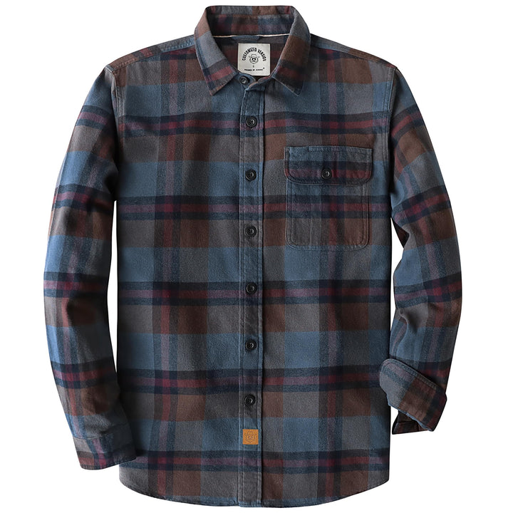 Dubinik® Flanellhemd Herren Flanellhemden Herren Langarm Regular Fit Kariert Button Down Warm Freize