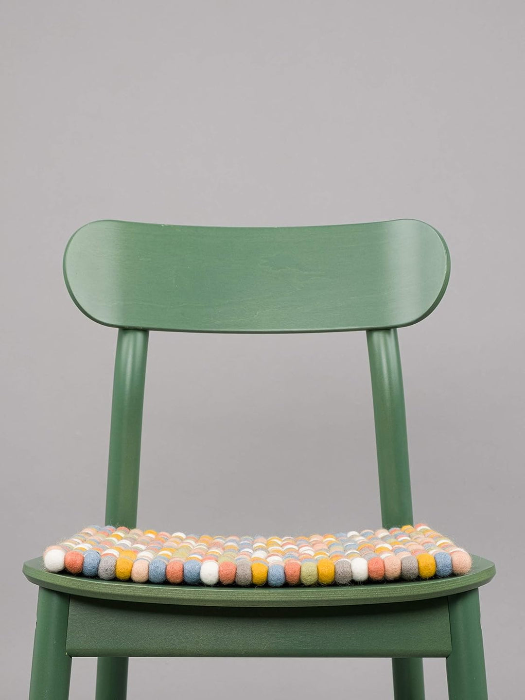 myfelt Filzkugel-Sitzauflage Stuhlauflage - Liese - quadratisch, 36x36 cm, Matt bunt