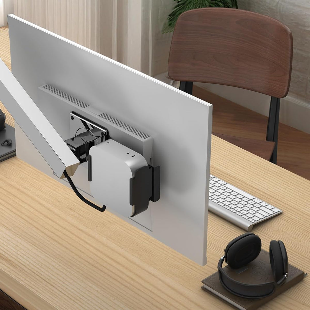 Montagehalterung für Mac Mini M4 mit VESA-Adapterplatte, VESA-Monitorarm-Verlängerungsplatte, Halter