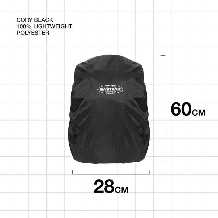 EASTPAK Tutor Rucksack, Schwarz (Schwarz) & Cory Rucksack Regenschutz, Schwarz (Black)