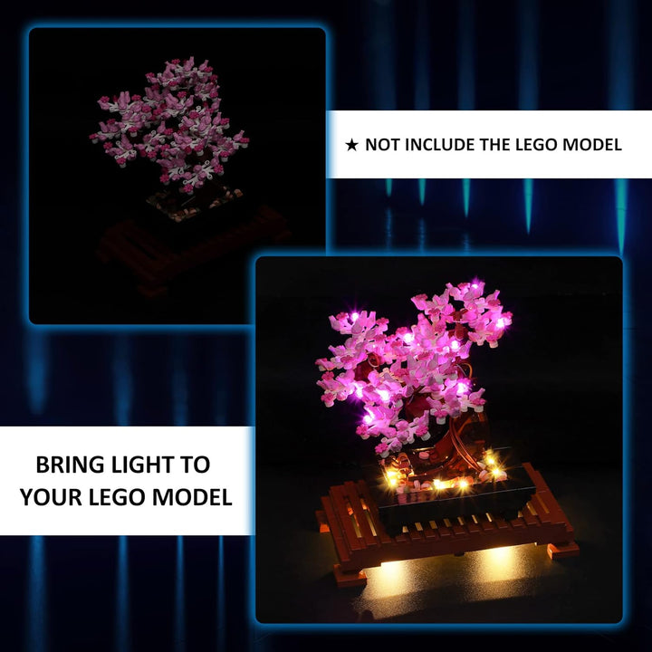 YEABRICKS LED Licht für Lego-10281 Creator Expert Bonsai Tree(Pink) Bausteine Modell (Lego Set Nicht